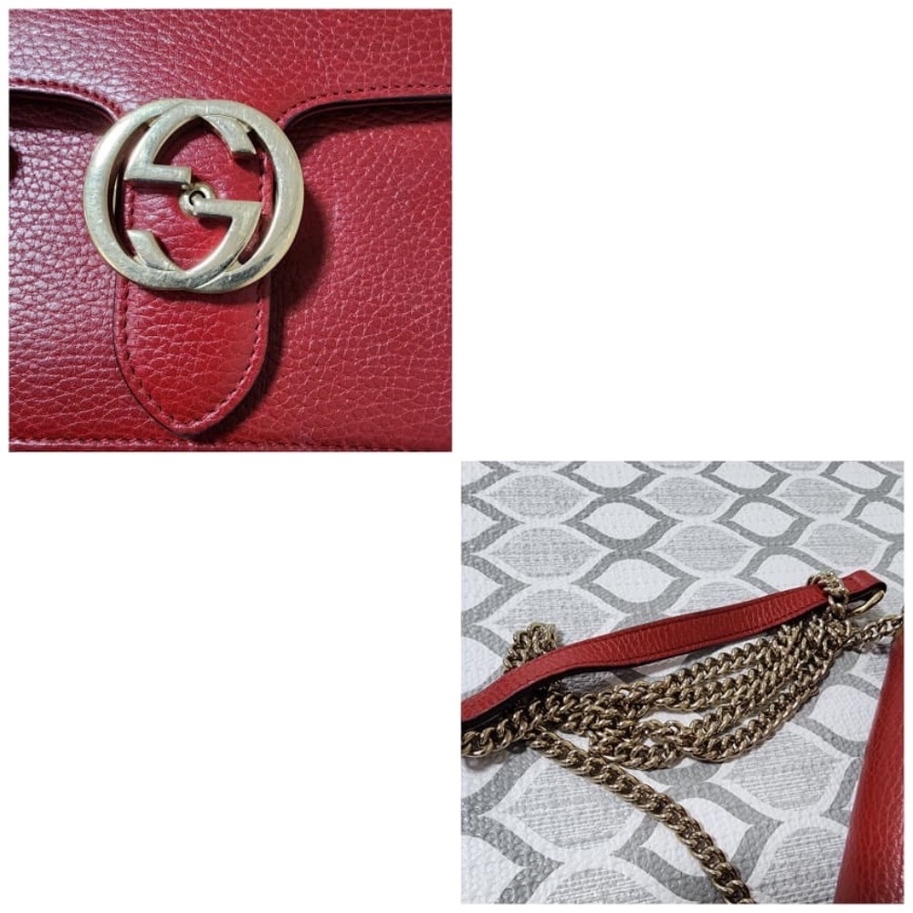 Authentic Gucci Chain Interlocking G Crossbody Ba… - image 7